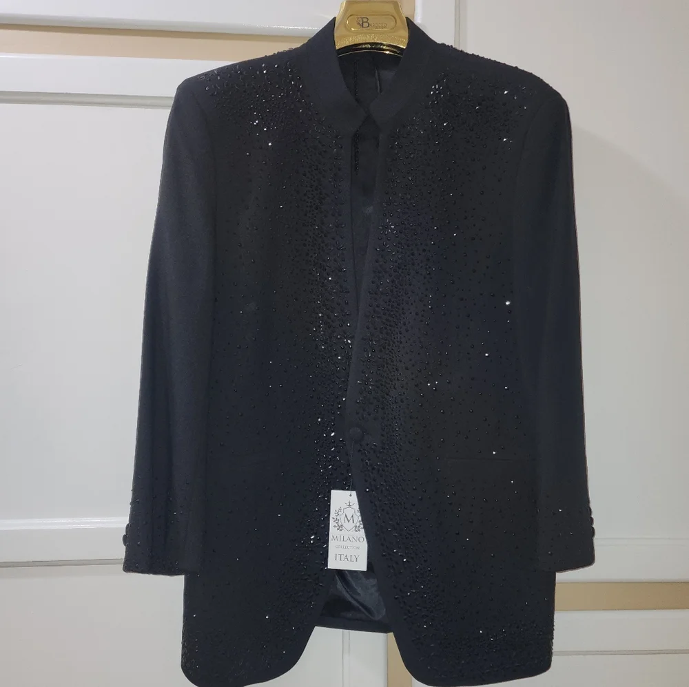 Milano Collection Men's Sequin Blazer NWT - Picture 2 of 12